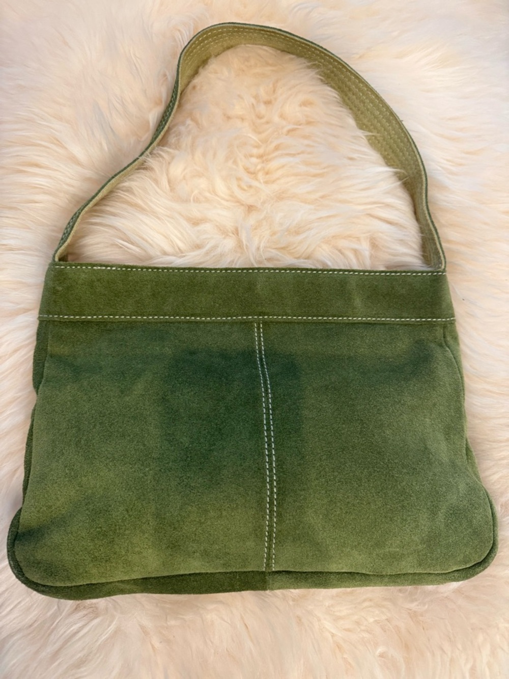 Banana Republic Olive Green Suede Shoulder Bag - Picture 4 of 15